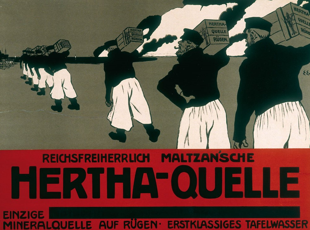 Edmund Edel, Plakat der Hertha-Quelle von 1905